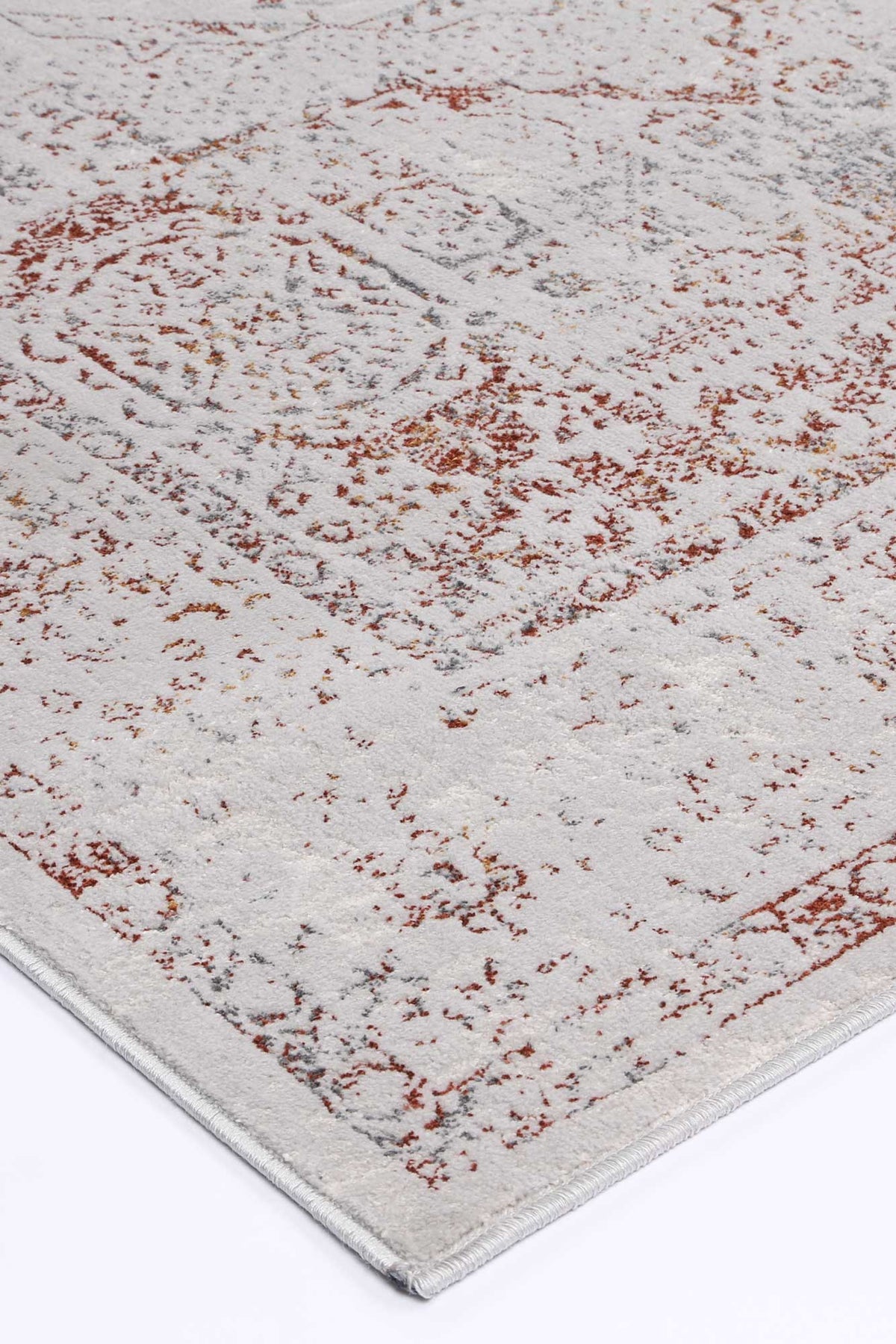 Porto Luna Cream &amp; Red Traditional Rug