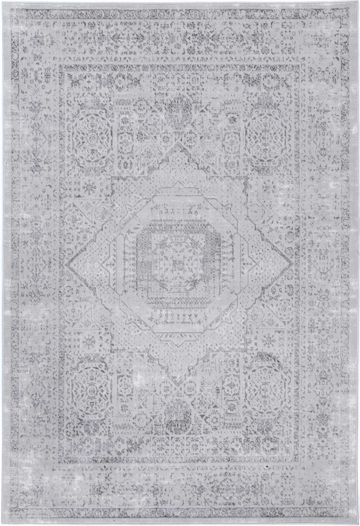Porto Luna Cream &amp; Grey Traditional Rug