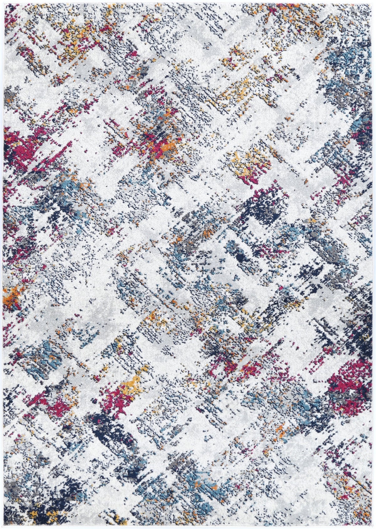 Provence Sunwashed Cream &amp; Light Grey Abstract Rug