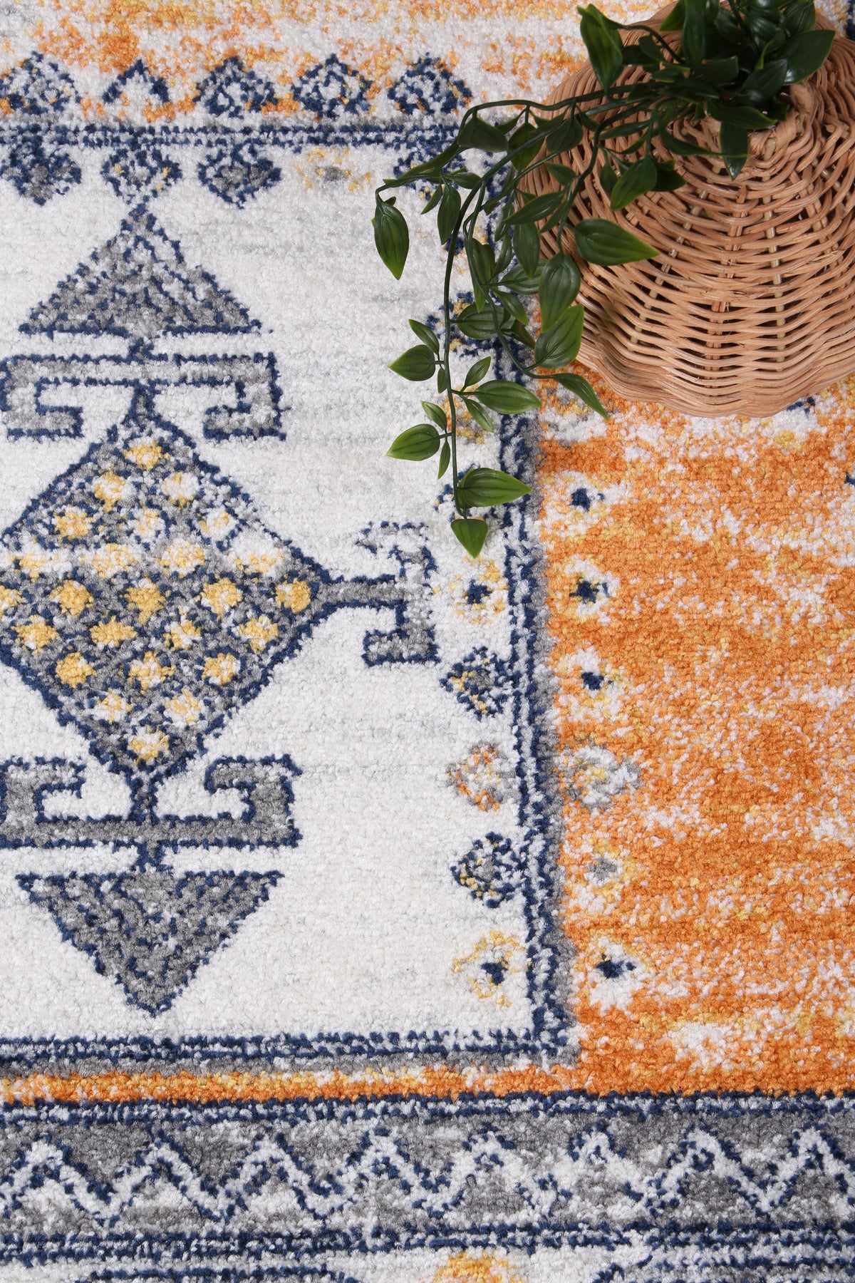 Provence Sunburst Terracotta &amp; Cream Rug