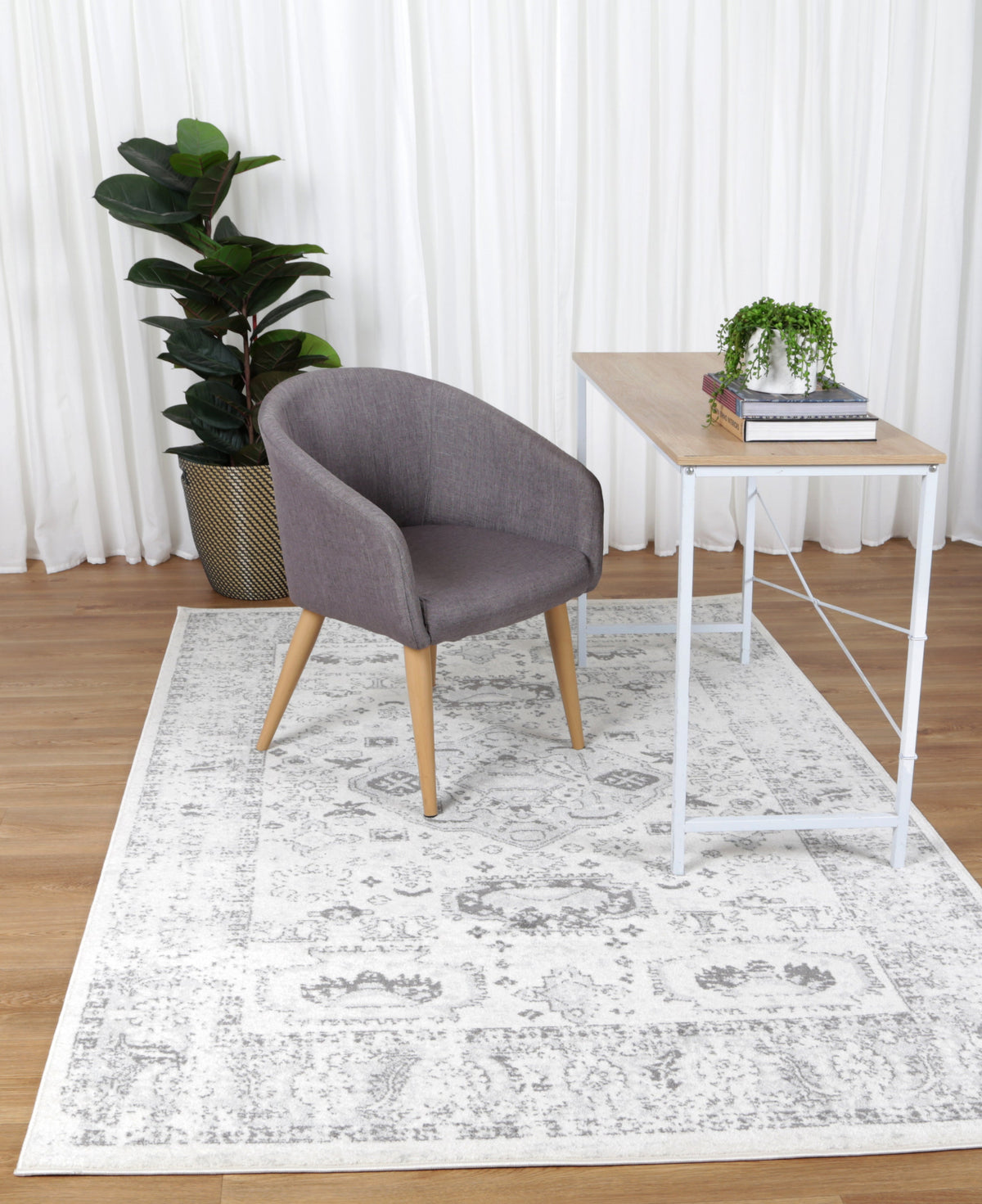 Provence Trellis Cream &amp; Light Grey Rug