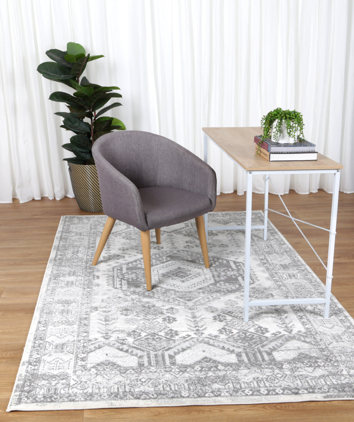 Provence Azure Cream &amp; Grey Rug
