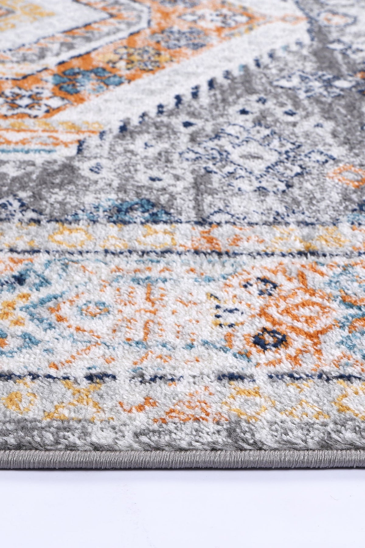 Provence Interlocking Grey &amp; Terracotta Rug