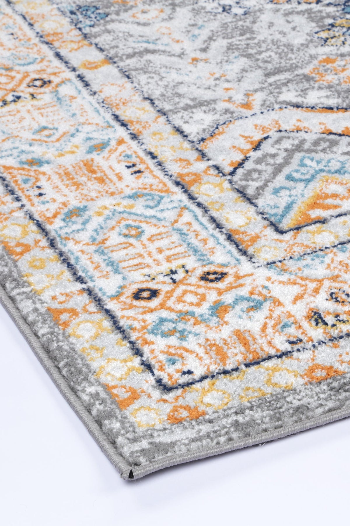 Provence Interlocking Grey &amp; Terracotta Rug