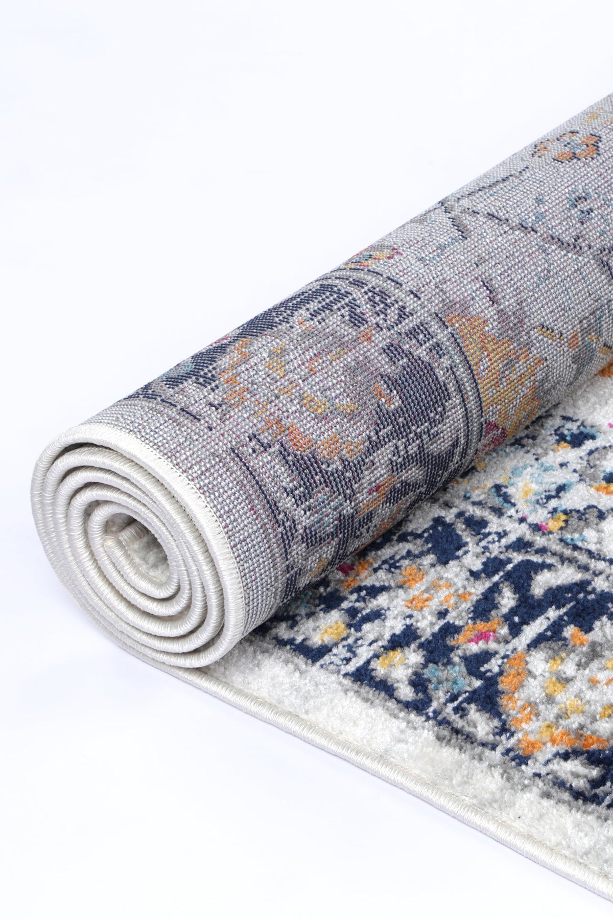 Provence Clayfield Cream &amp; Dark Blue Rug
