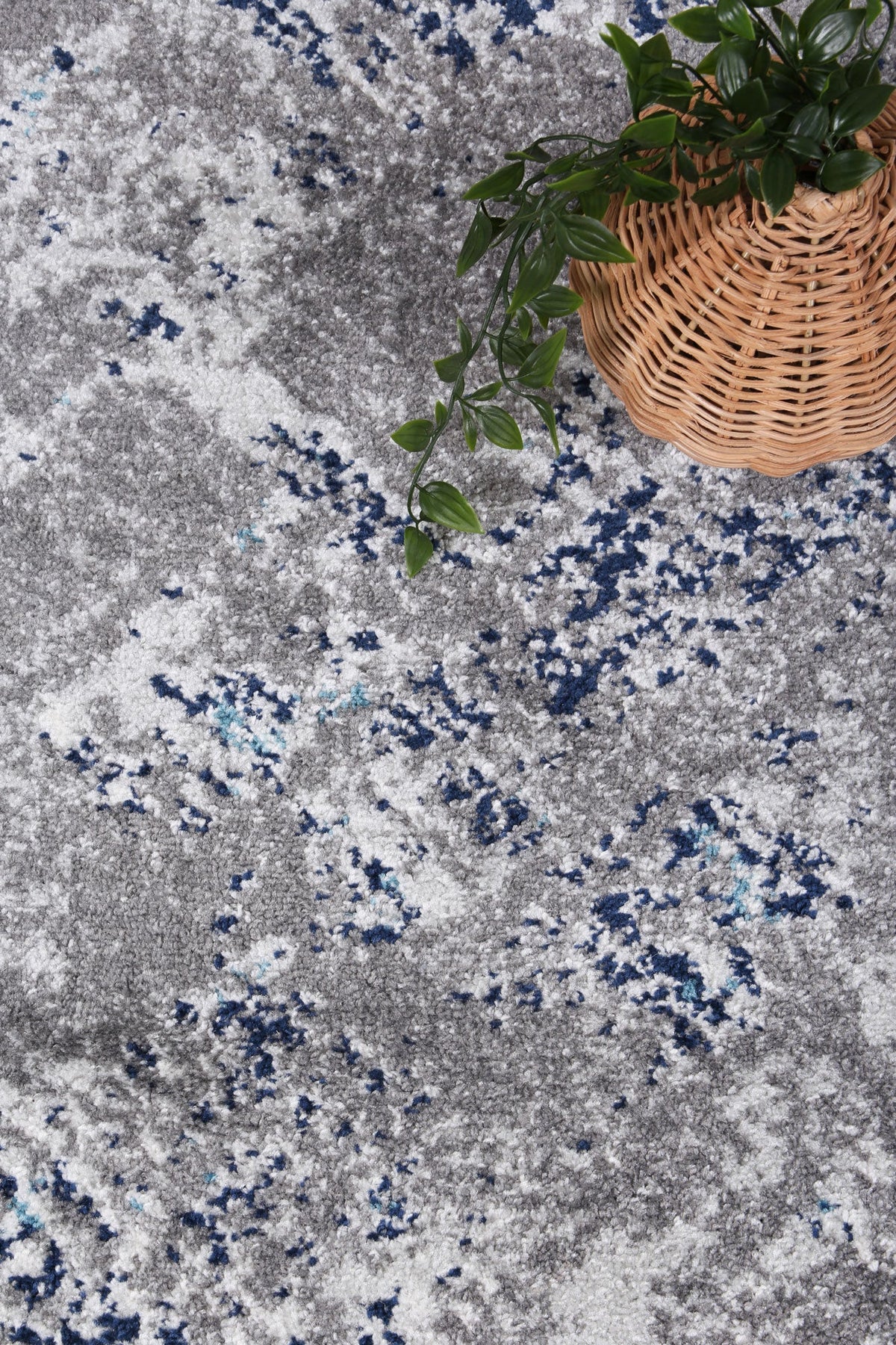 Provence Bayonne Grey &amp; Blue Abstract Rug