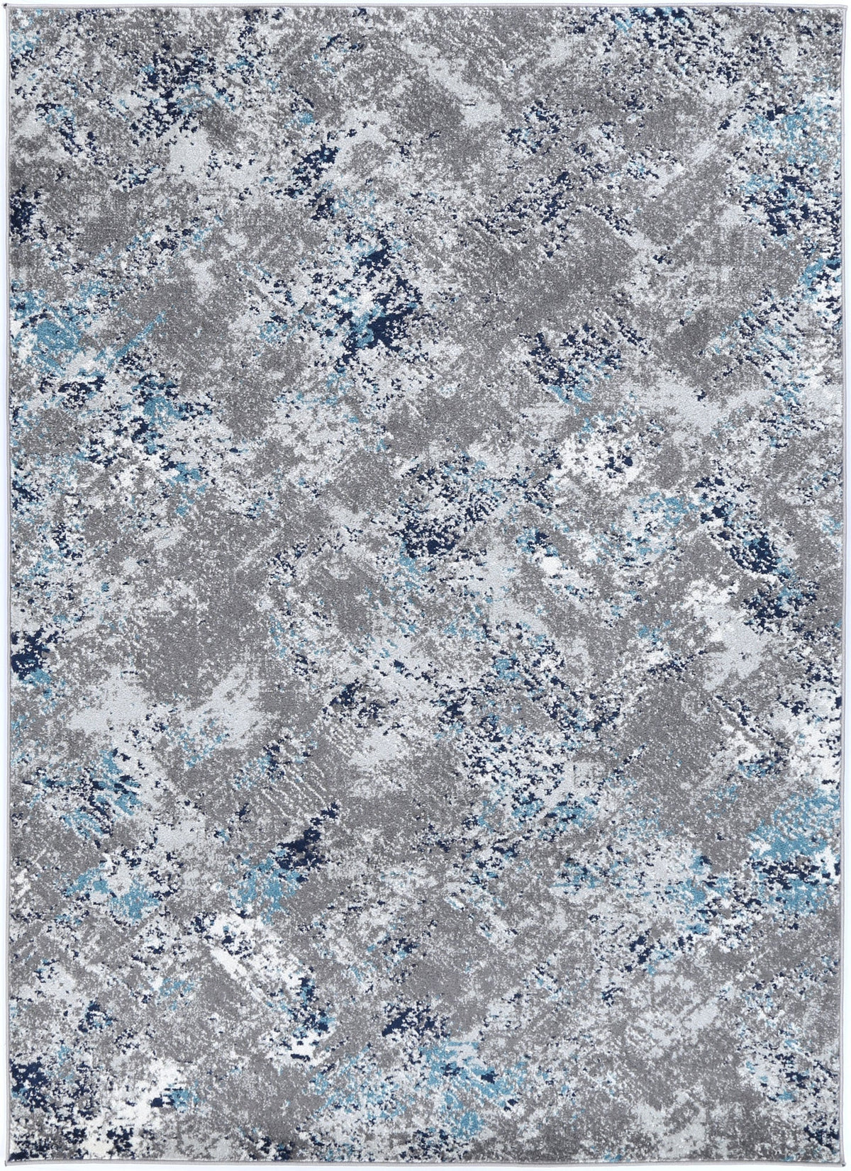 Provence Bayonne Grey &amp; Blue Abstract Rug