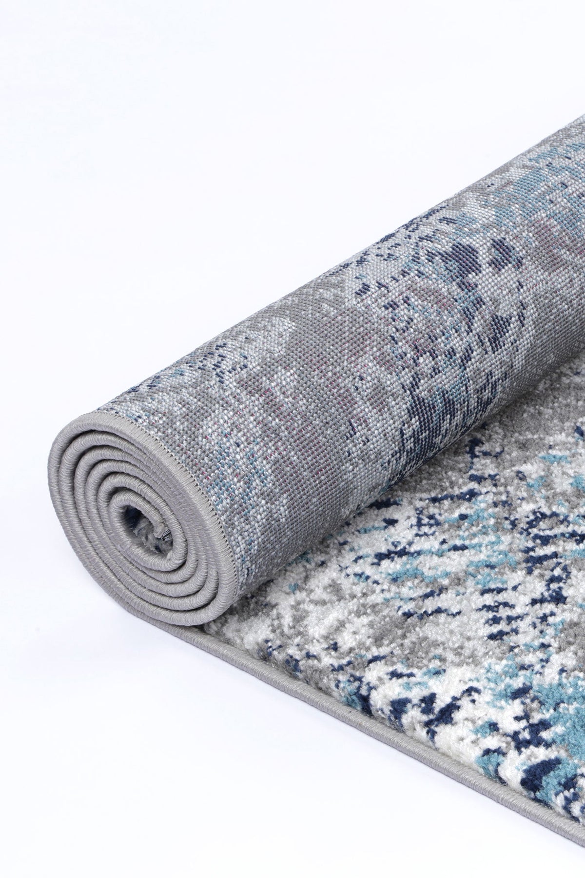 Provence Bayonne Grey &amp; Blue Abstract Rug