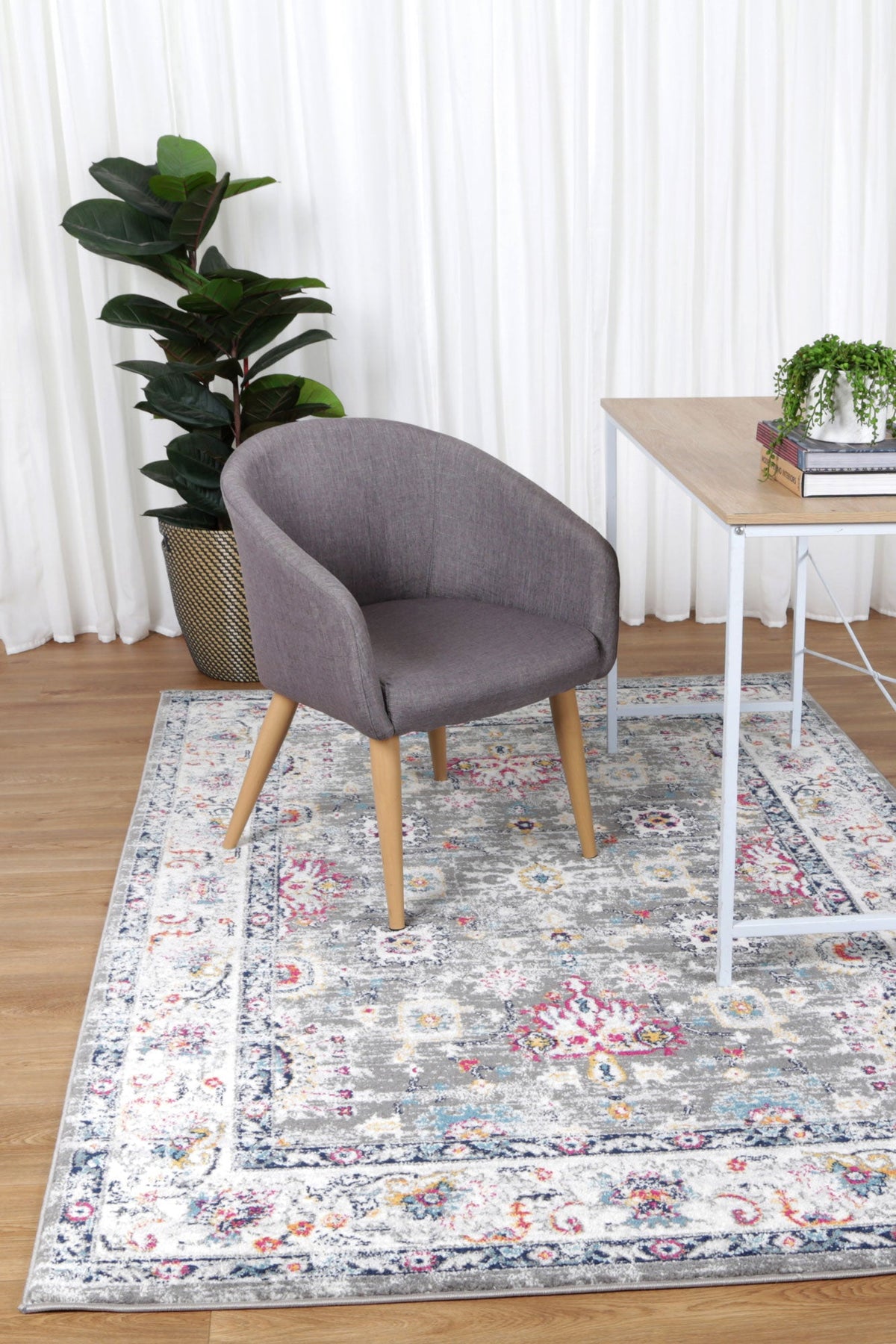 Provence Monaco Grey &amp; Multi Transitional Rug