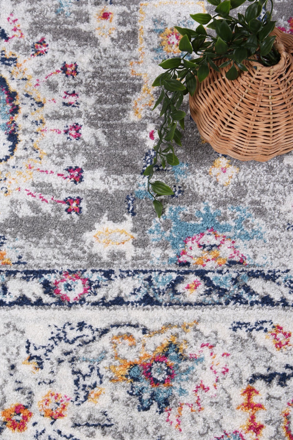 Provence Monaco Grey &amp; Multi Transitional Rug