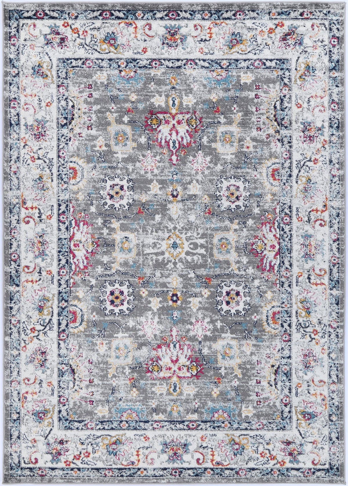 Provence Monaco Grey &amp; Multi Transitional Rug