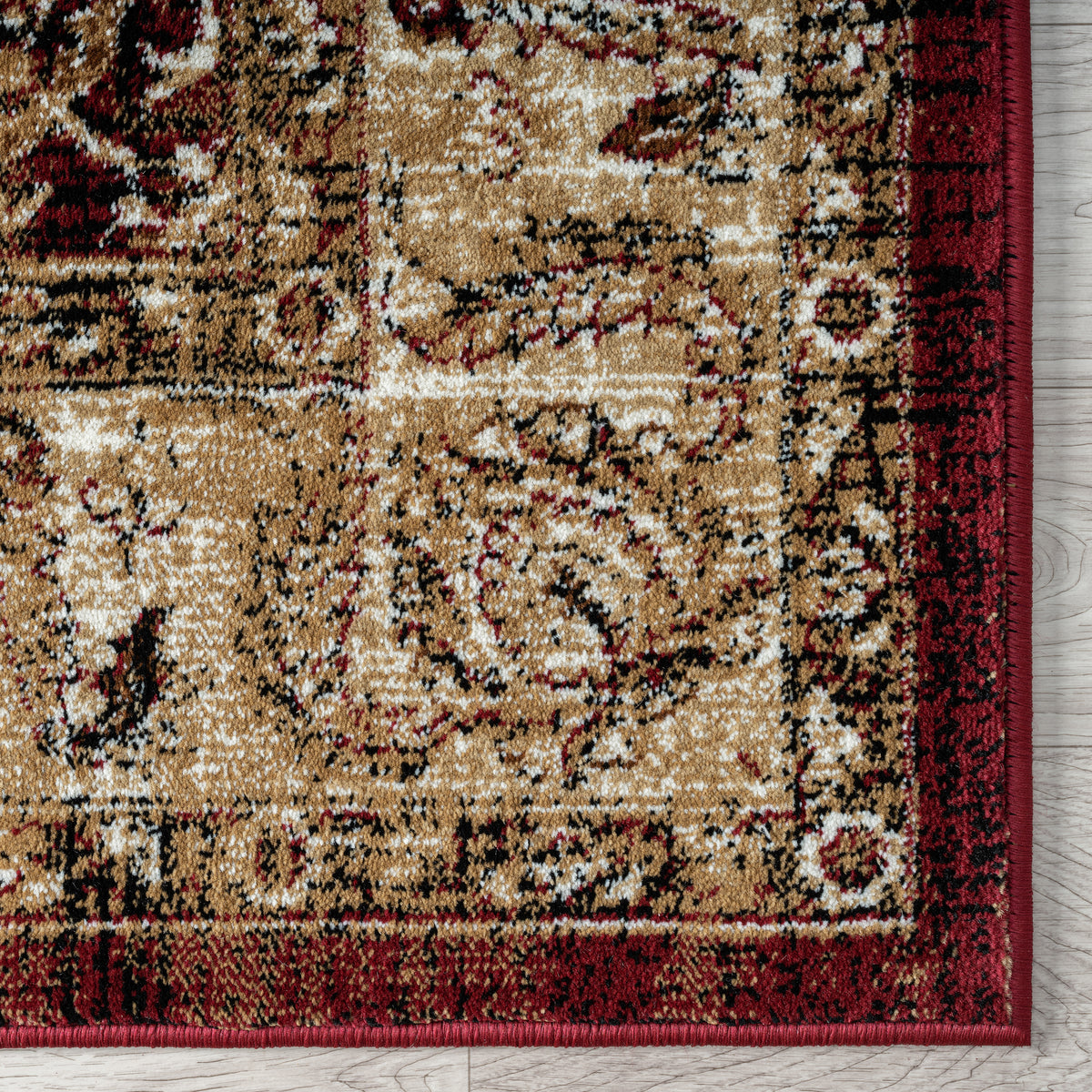Royal 527 Red Distressed Traditional Rug