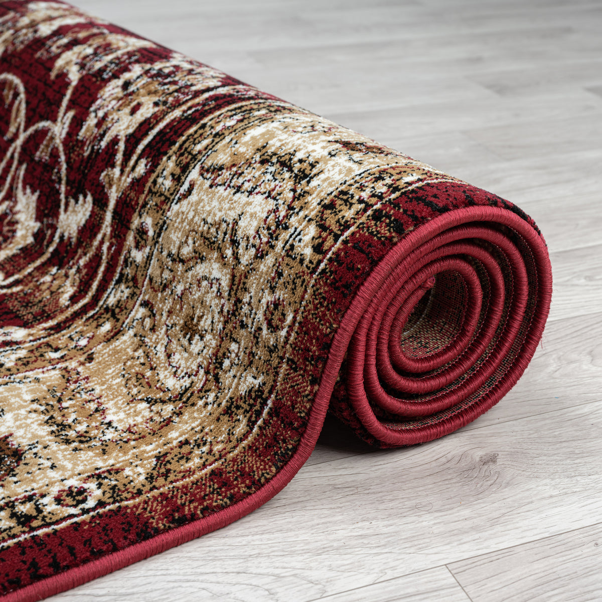 Royal 527 Red Distressed Traditional Rug