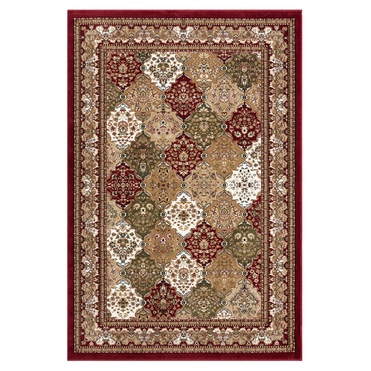 Royal 528 Red Geometric Traditional Rug