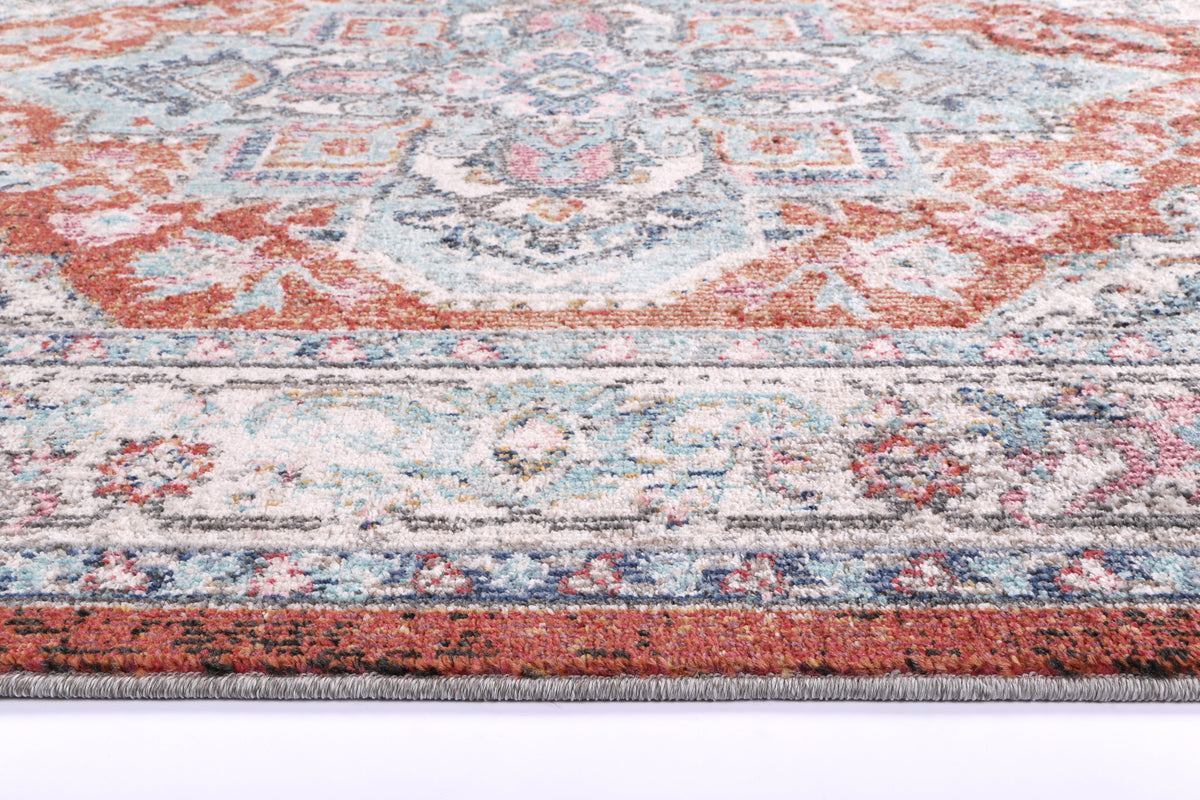 Salsa Seo Terracotta &amp; Ivory Transitional Rug
