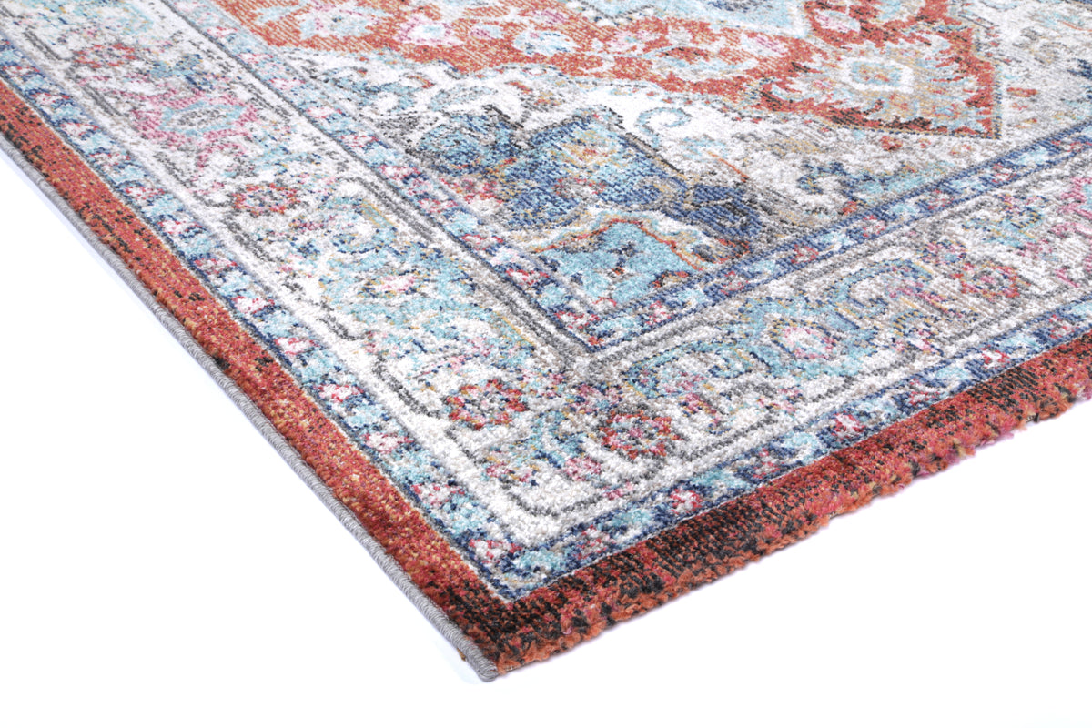 Salsa Seo Terracotta &amp; Ivory Transitional Rug