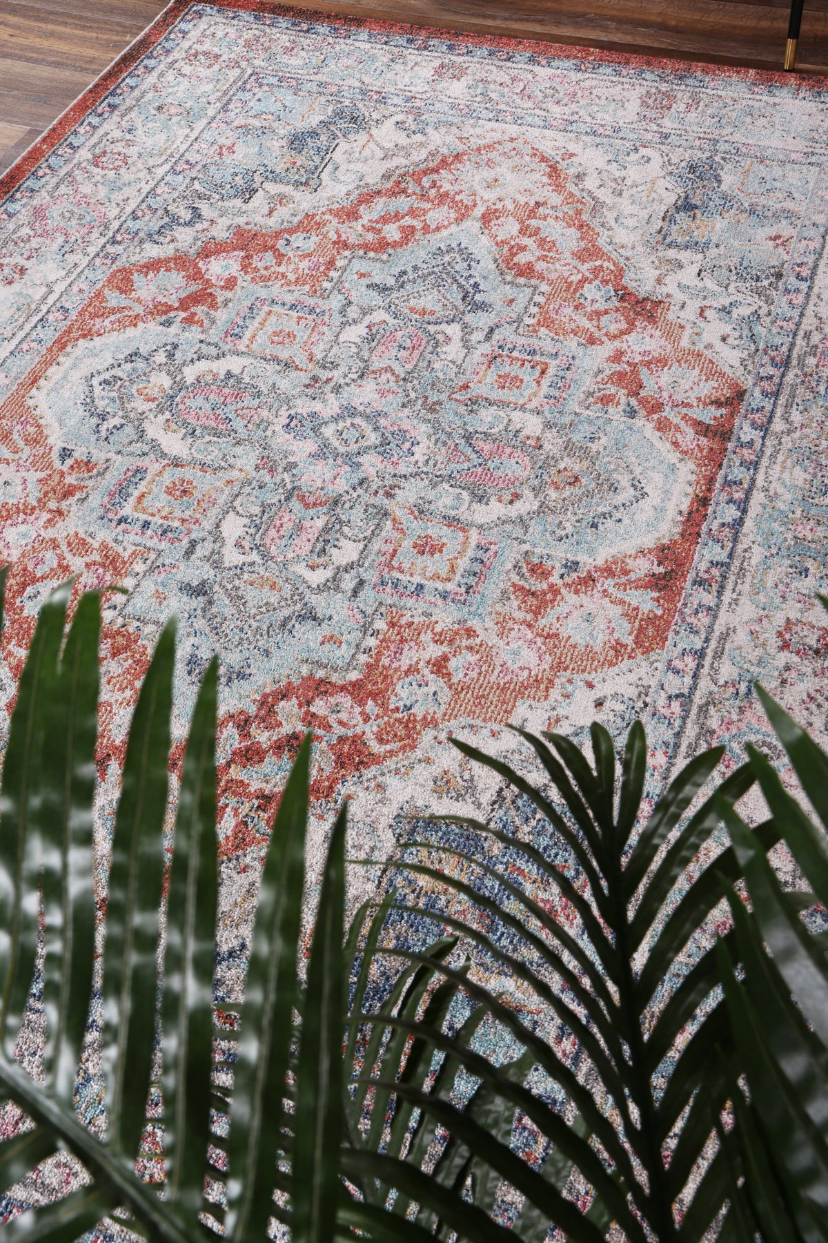 Salsa Seo Terracotta &amp; Ivory Transitional Rug