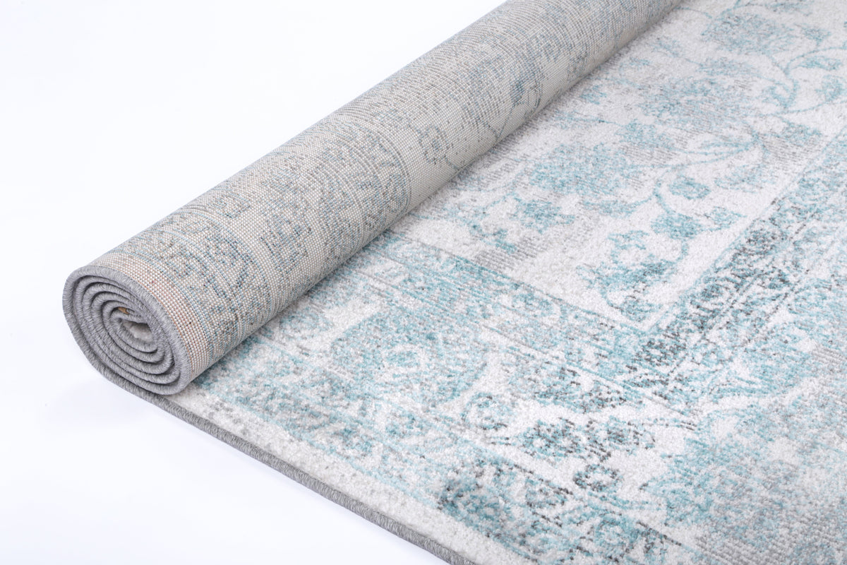 Salsa Peony Ivory &amp; Blue Transitional Rug