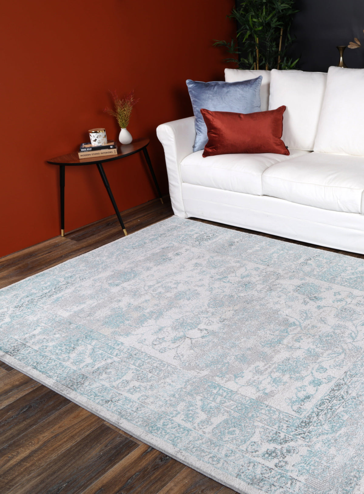 Salsa Peony Ivory &amp; Blue Transitional Rug