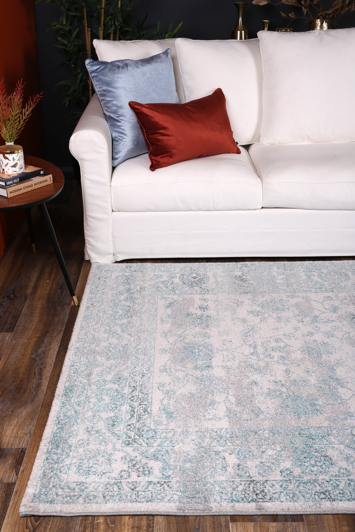 Salsa Peony Ivory &amp; Blue Transitional Rug