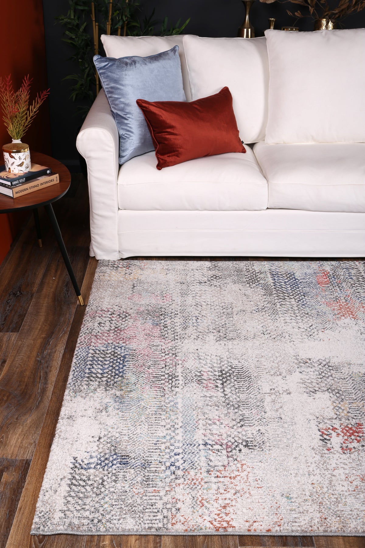 Salsa Ernesto Grey &amp; Terracotta Tribal Rug