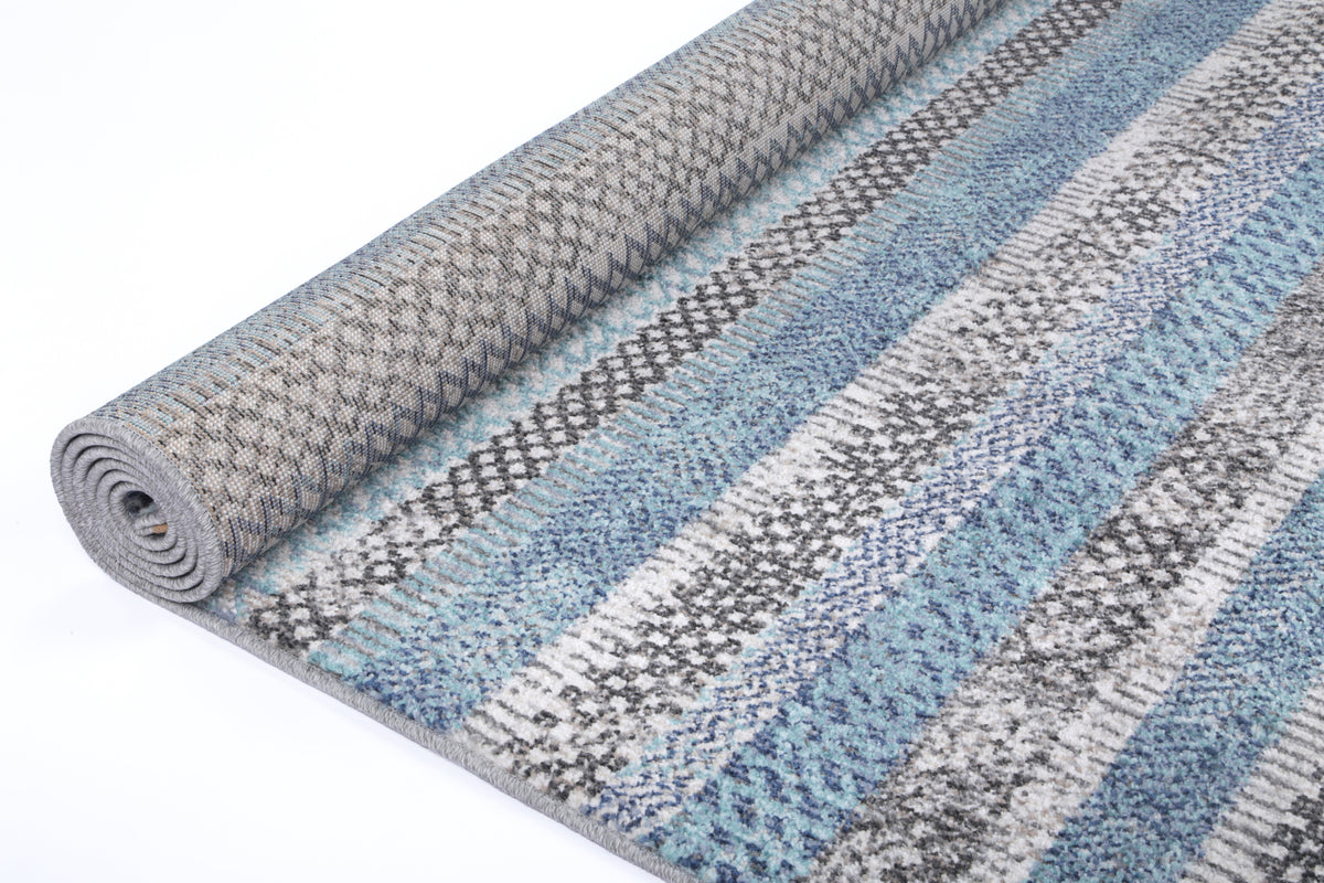 Salsa Luis Blue &amp; Grey Tribal Rug