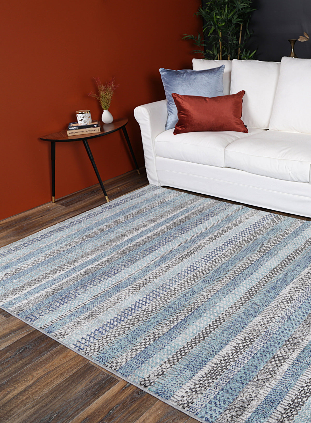 Salsa Luis Blue &amp; Grey Tribal Rug