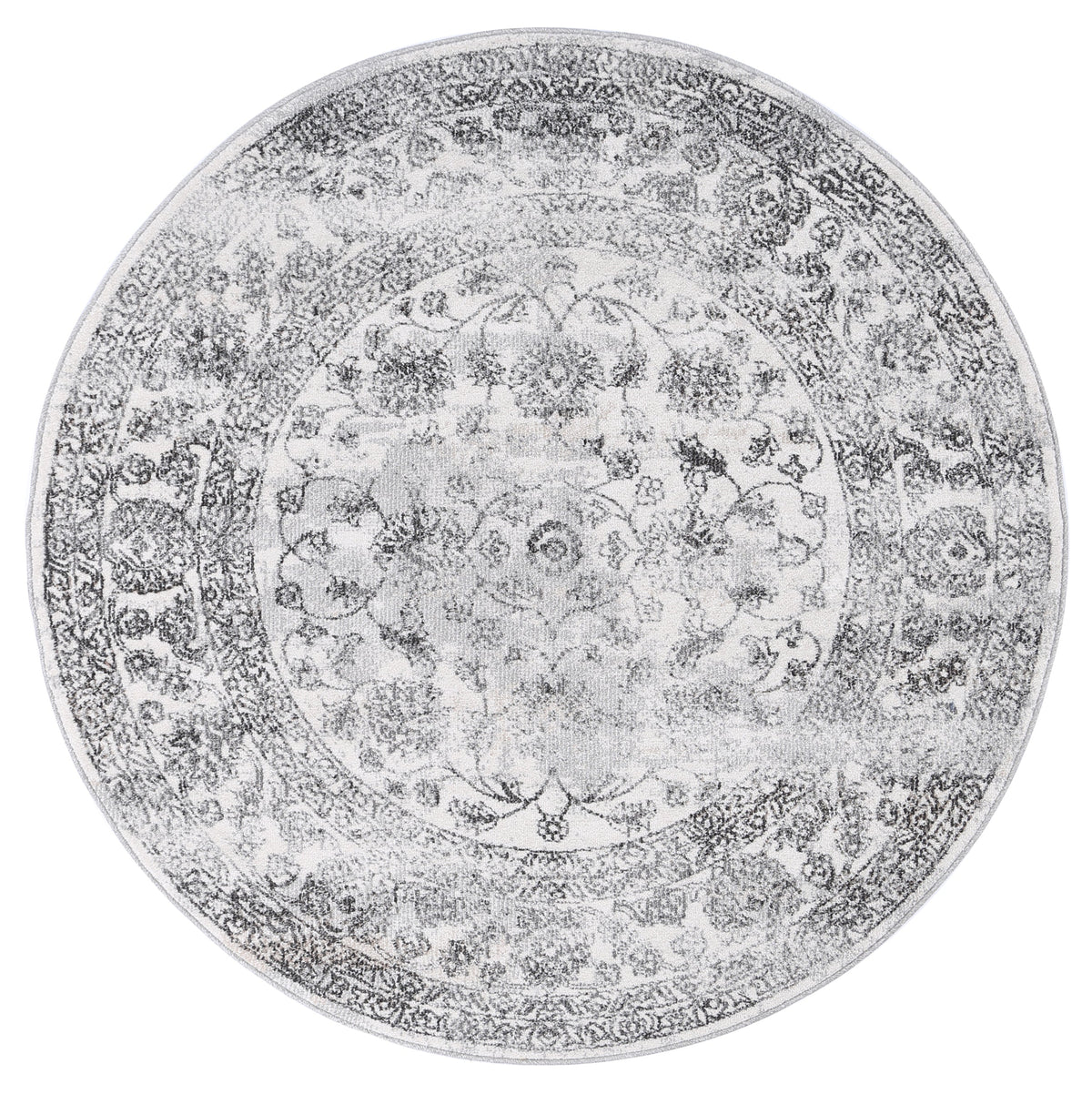 Salsa Serena Grey &amp; Ivory Round Rug