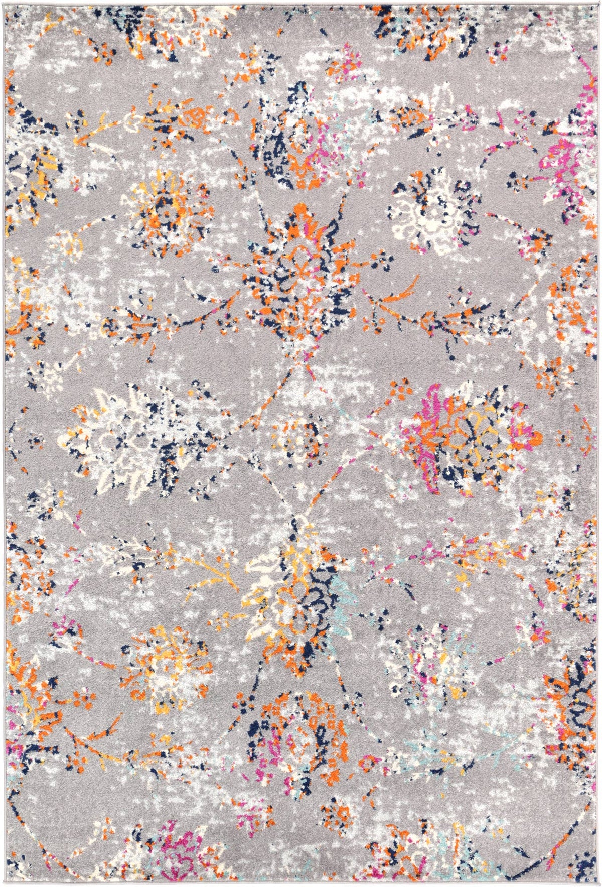 Sicily Catina Grey &amp; Multi Contemporary Rug
