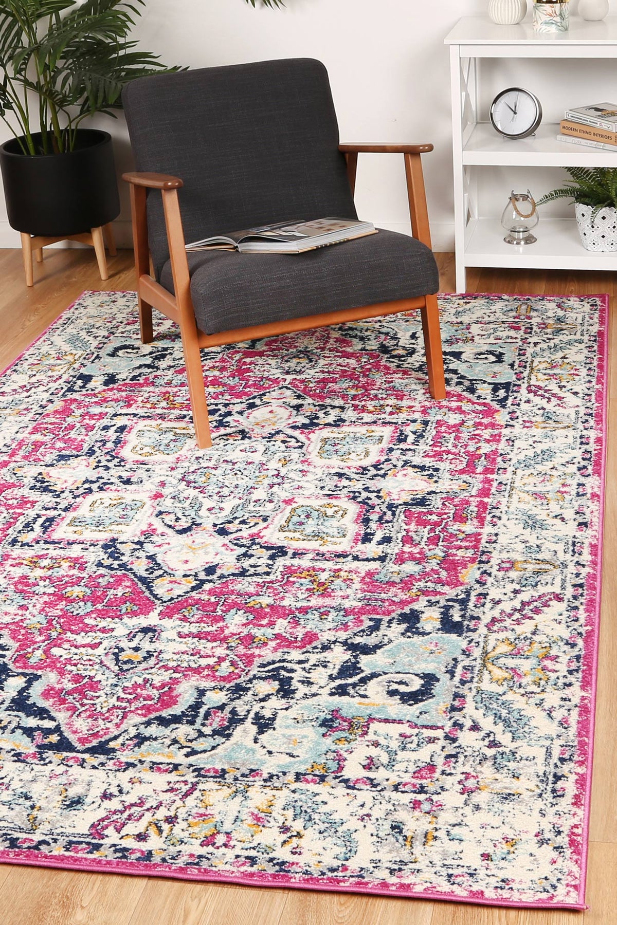 Sicily Carleone Pink &amp; Blue Transitional Rug