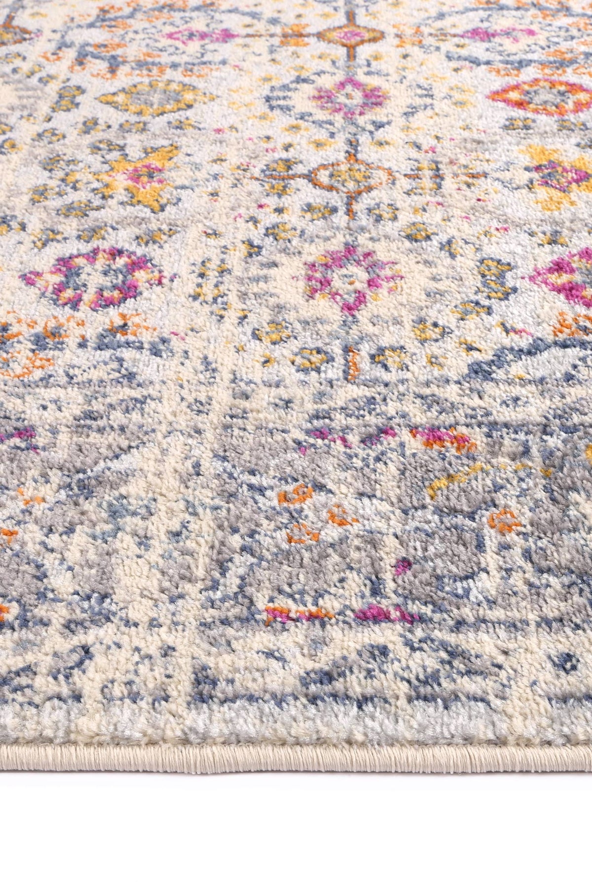 Sicily Ferla Grey &amp; Multi Transitional Rug