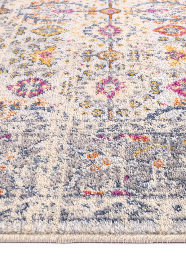 Sicily Ferla Grey & Multi Transitional Rug - FLOOR DEKOR