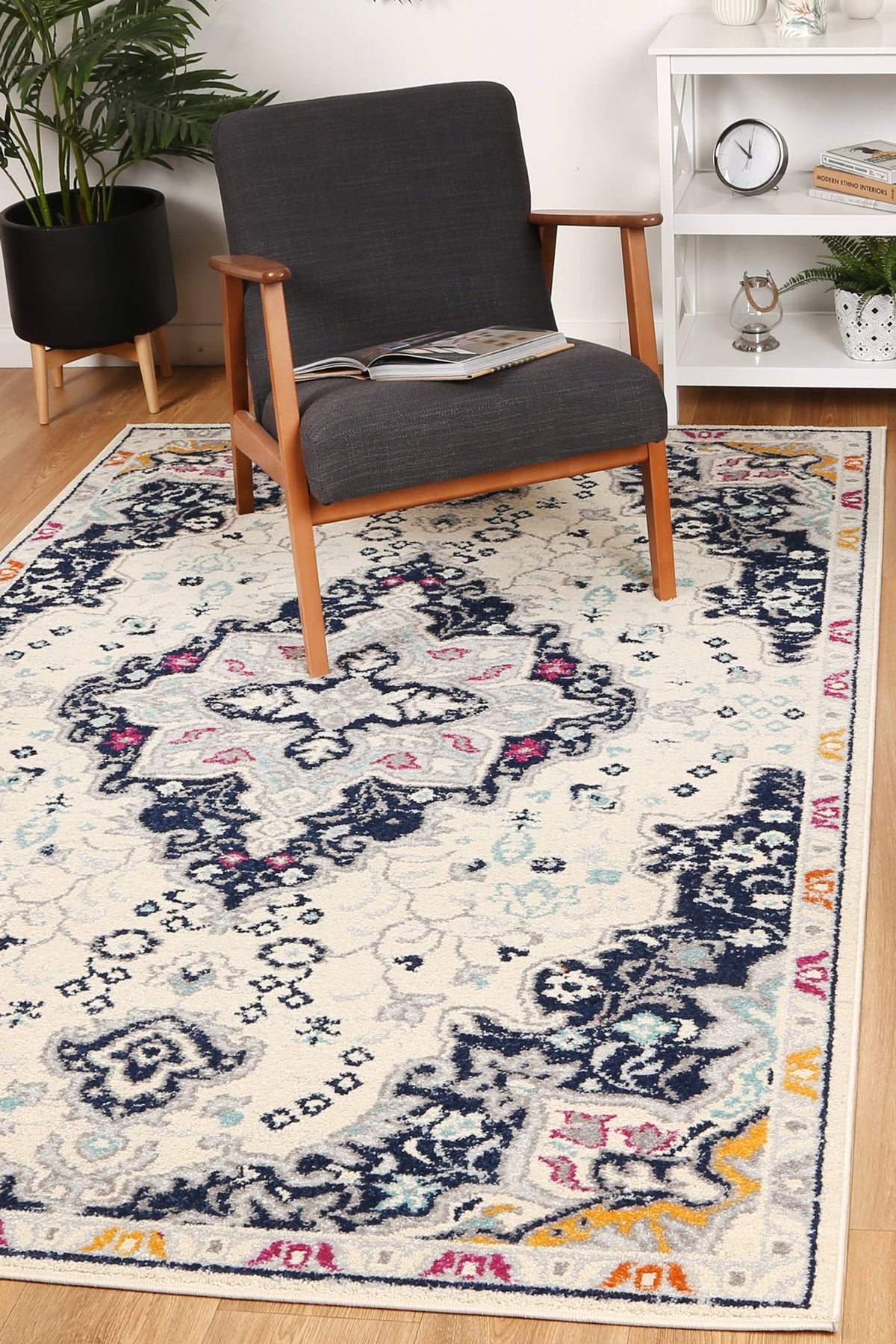 Sicily Acate Ivory &amp; Multi Transitional Rug