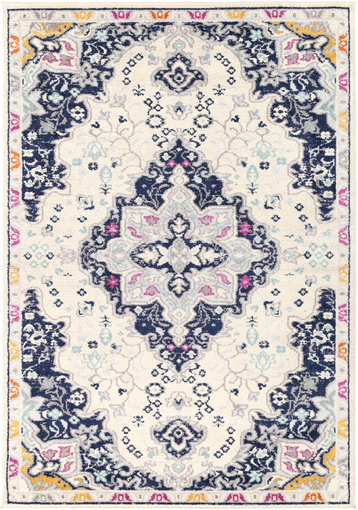 Sicily Acate Ivory &amp; Multi Transitional Rug