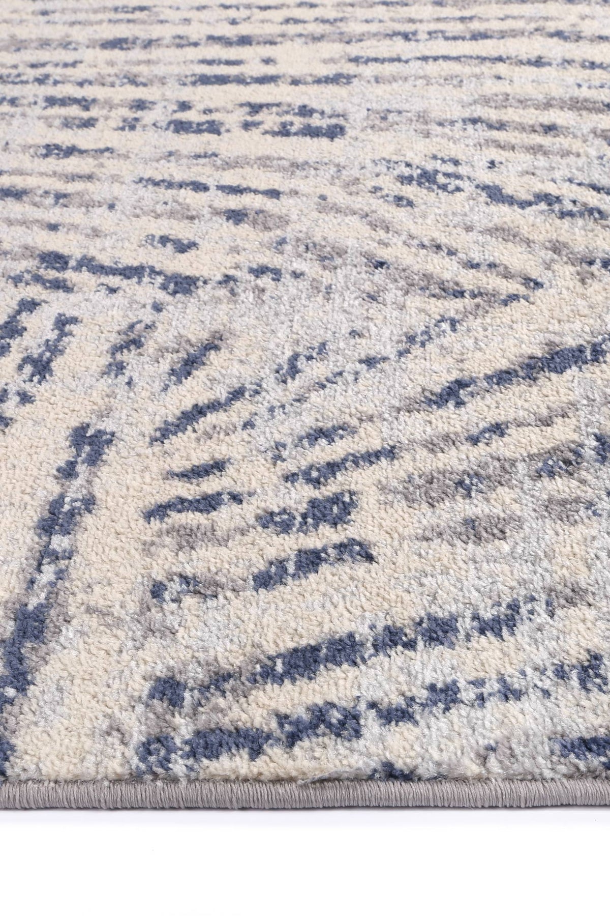 Sicily Ferraro Ivory &amp; Blue Geometric Rug