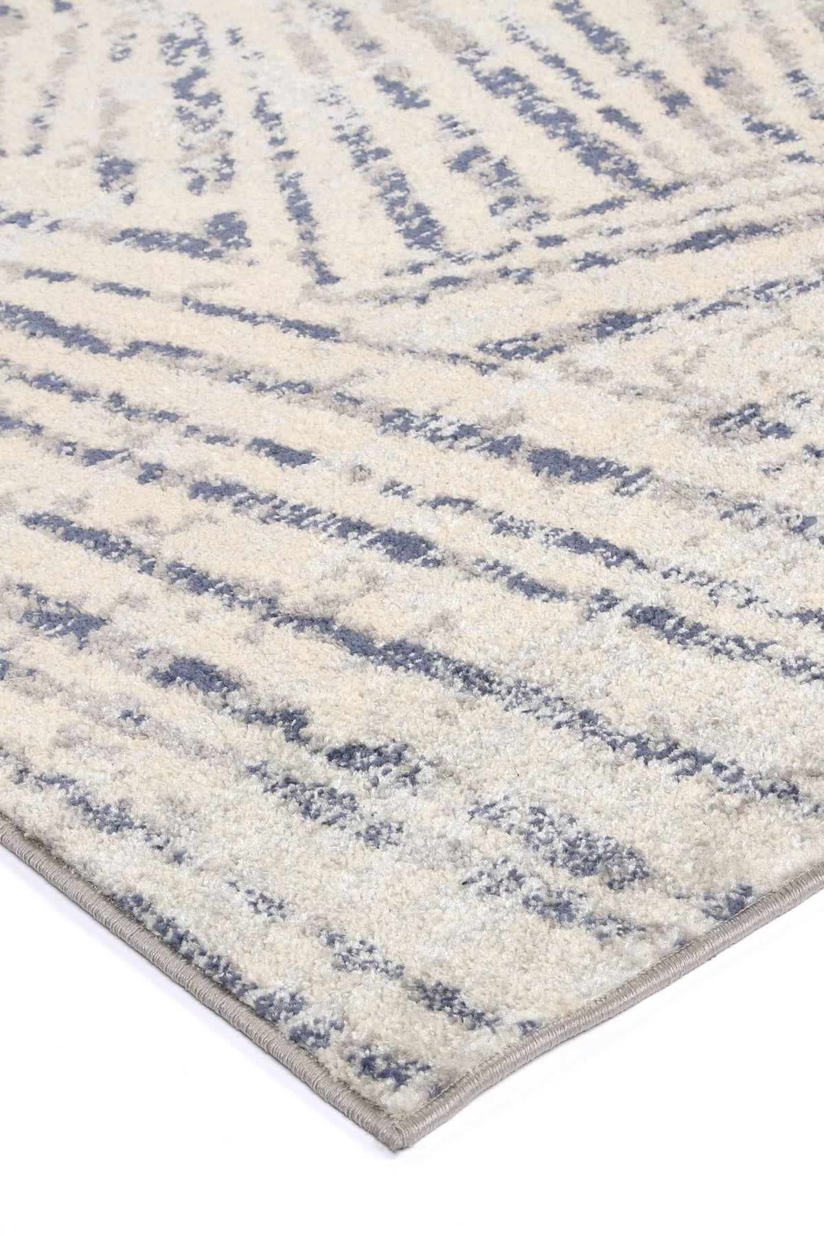 Sicily Ferraro Ivory &amp; Blue Geometric Rug