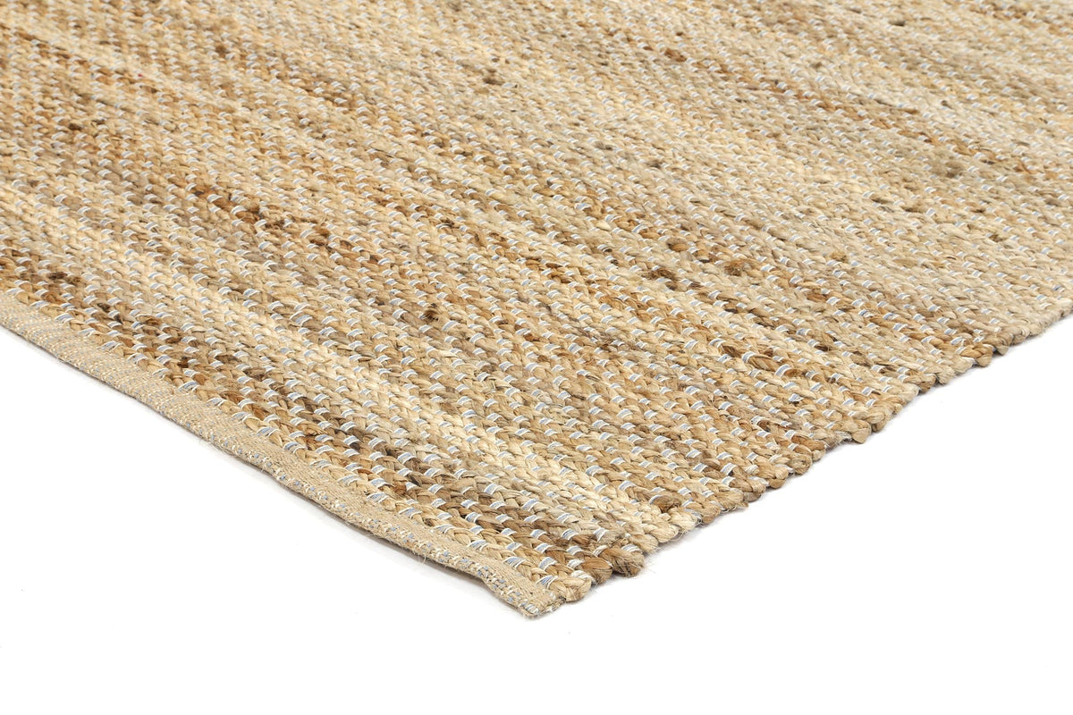 Taj Blue Natural Basket Weave Jute Rug