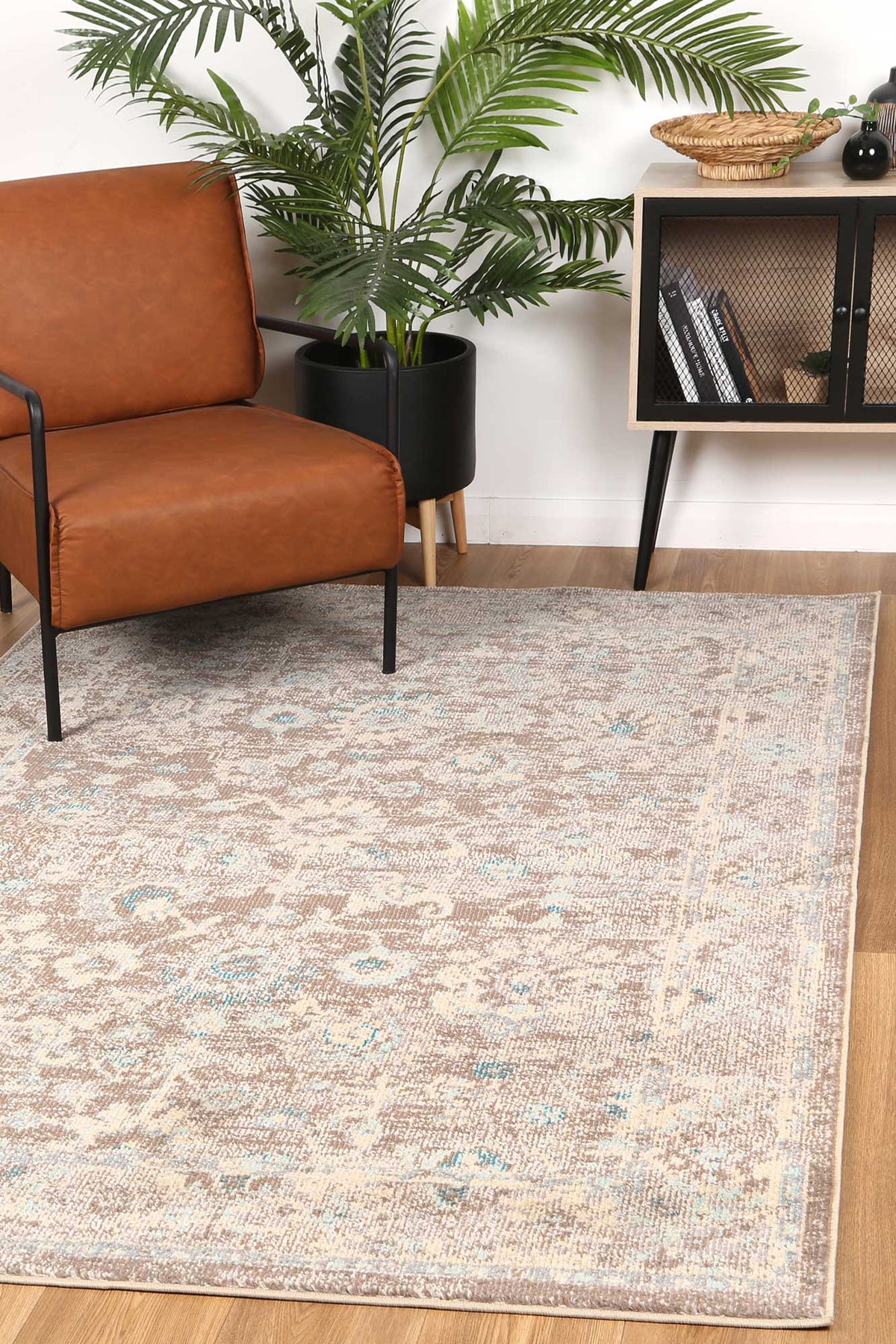 Tulin Homely Cream &amp; Beige Transitional Rug
