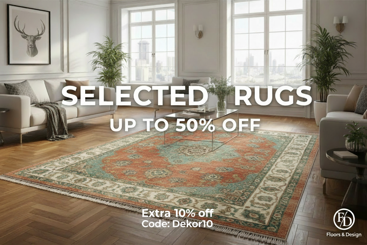 Selected Rugs Sale Poster with Extra Discount