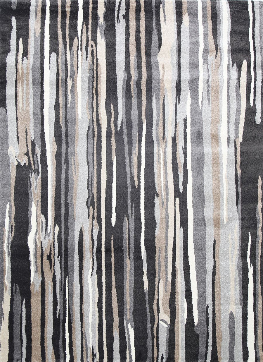 Morisot Dark Brown Vertical Stripes Rug
