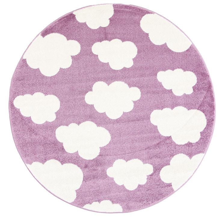 Piccolo  Pink and White Cloud Kids Rug