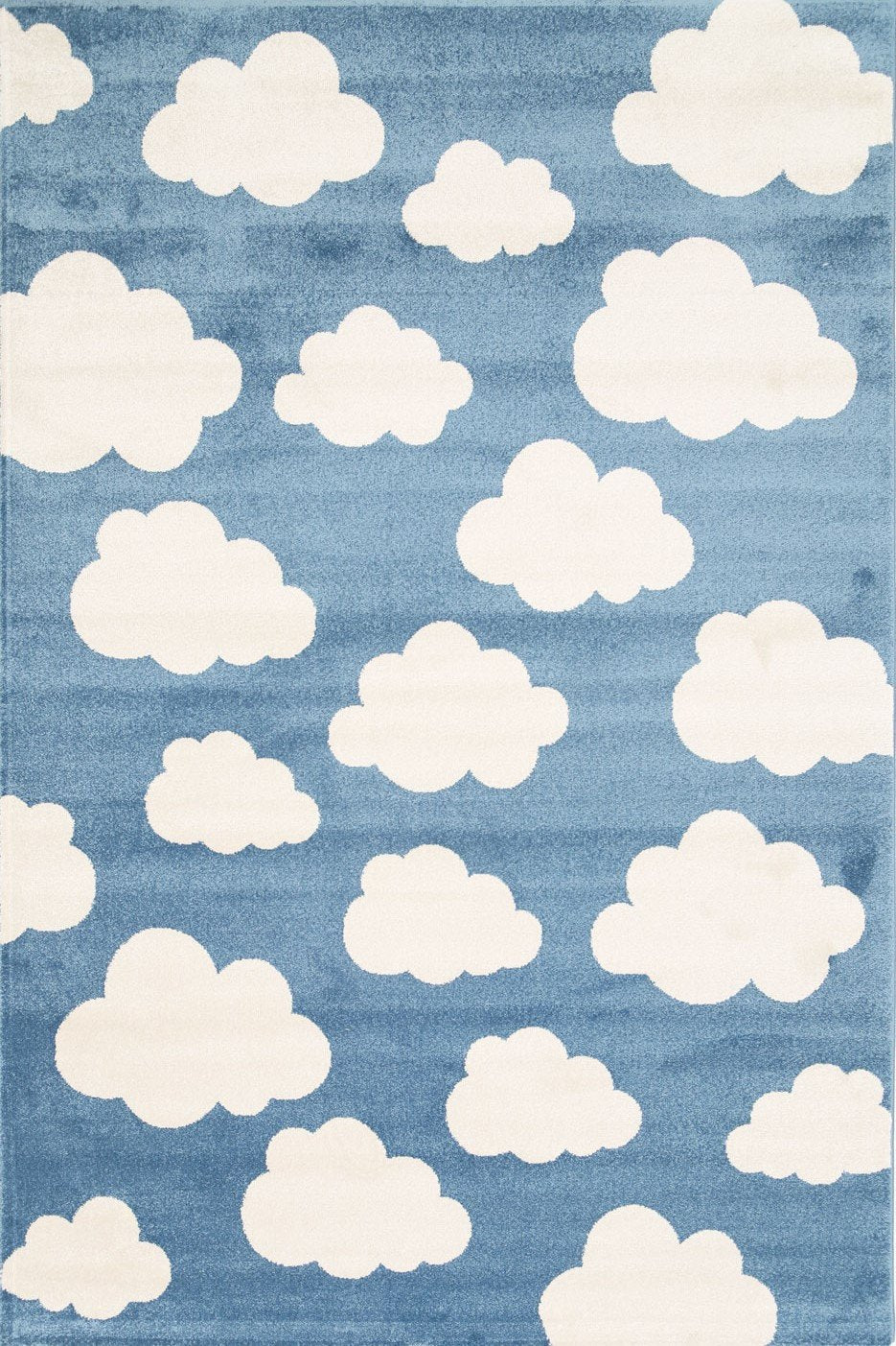 Piccolo Blue and White Cloud Kids Rug