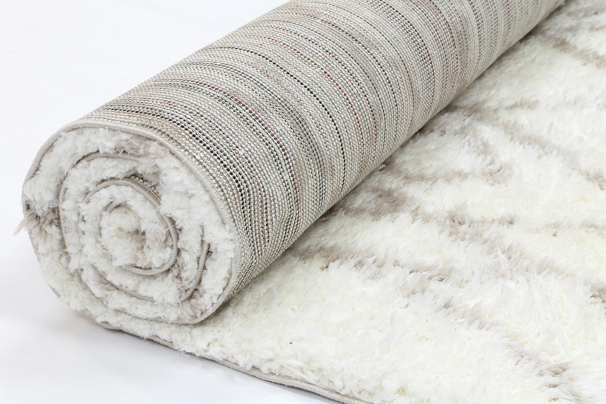 Moroccan Cream and Beige Fes Rug