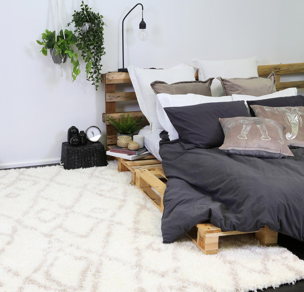 Moroccan Cream and Beige Fes Rug