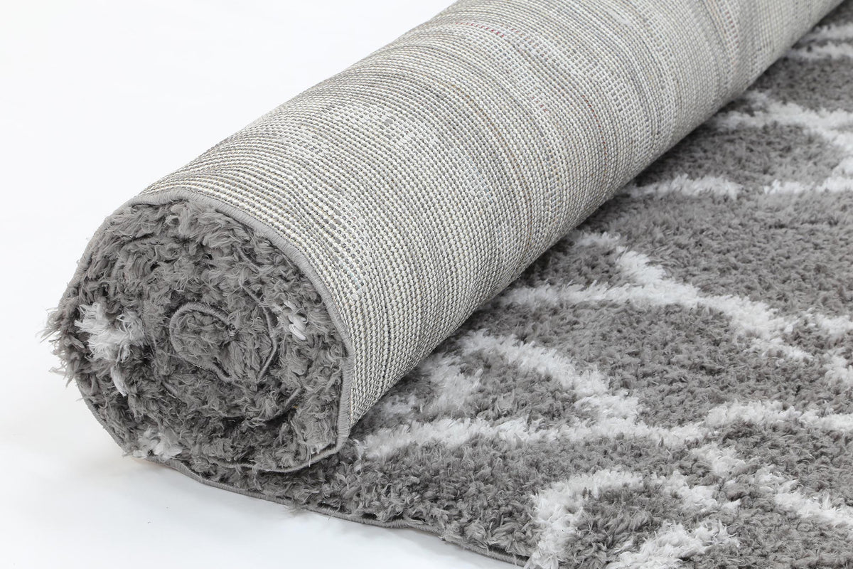 Moroccan Grey and Silver Fes Rug