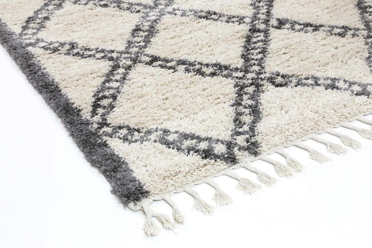 Kasbah Leta Diamond Cream Grey Rug
