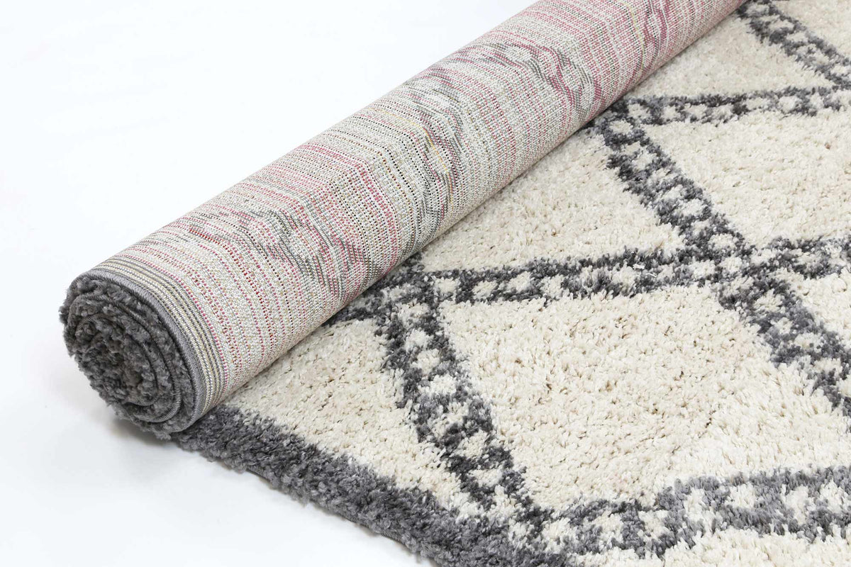 Kasbah Leta Diamond Cream Grey Rug