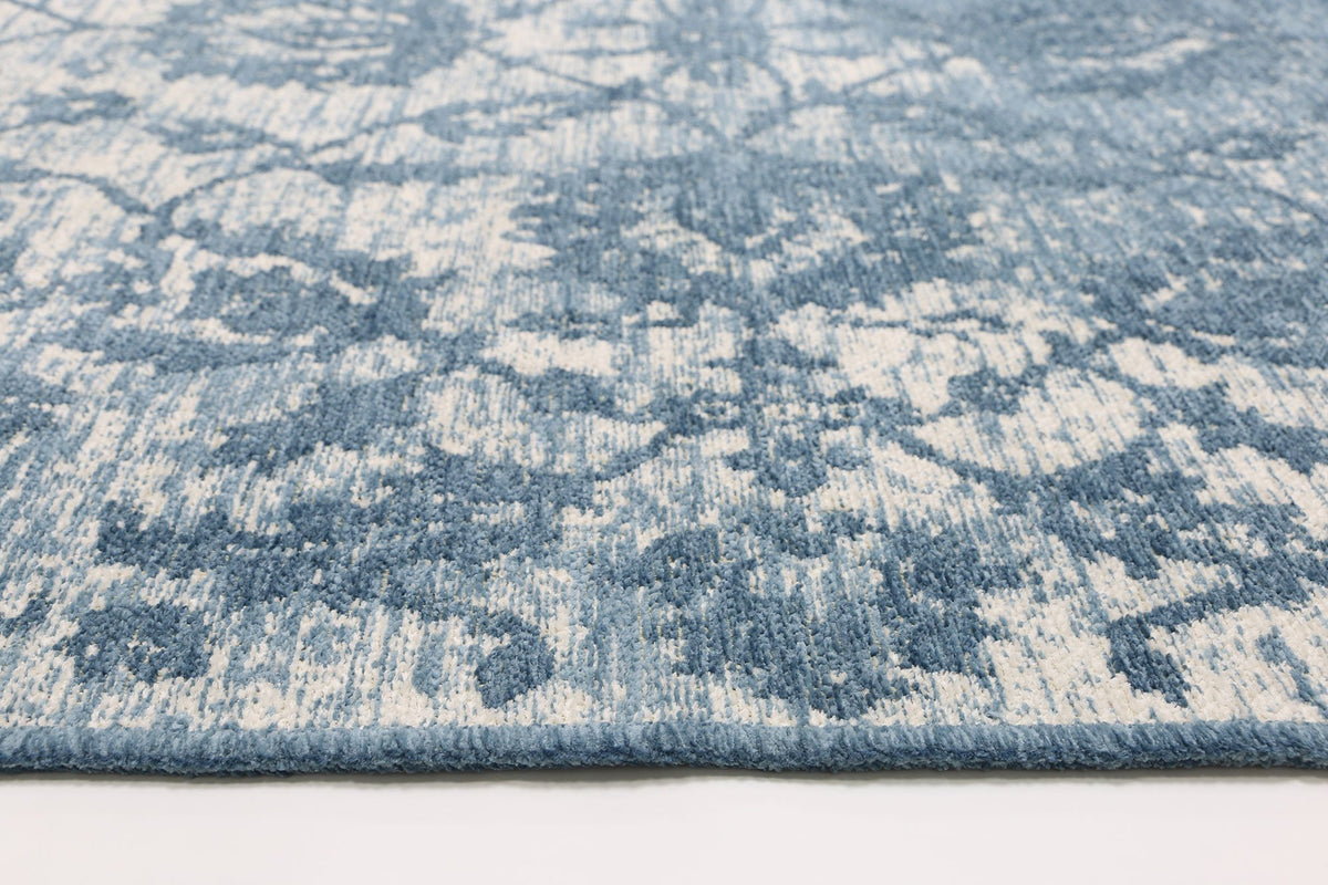 Rustic Vintage Classic, Amazing 2 in 1 Reversible Rug Blue