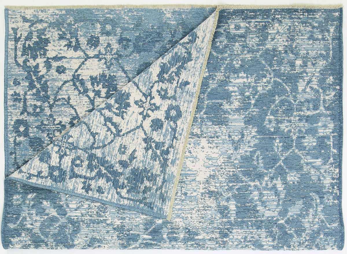 Rustic Vintage Classic, Amazing 2 in 1 Reversible Rug Blue