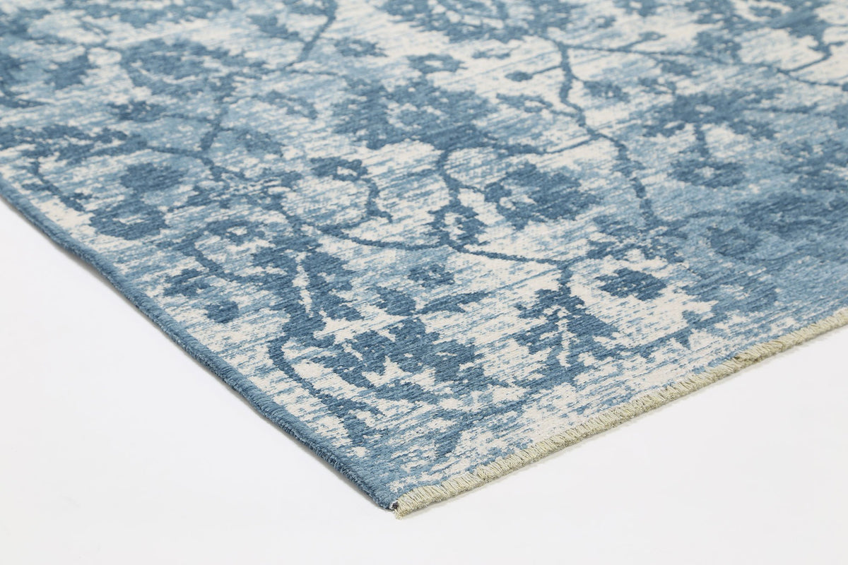 Rustic Vintage Classic, Amazing 2 in 1 Reversible Rug Blue